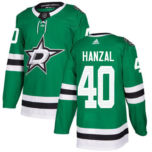 Adidas Men Dallas Stars #40 Martin Hanzal Green Home Authentic Stitched NHL Jersey->dallas stars->NHL Jersey